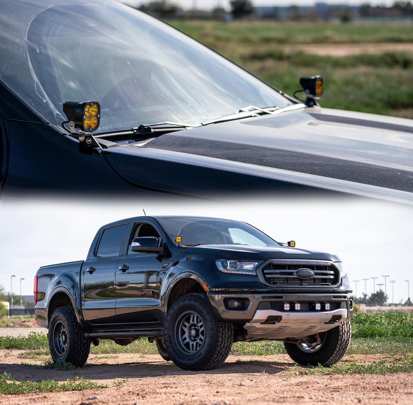 19-23 Ford Ranger SDHQ Built A-Pillar Light Mounts