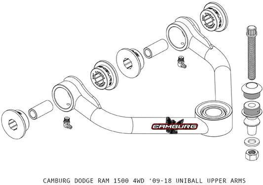 Camburg Engineering Upper Control Arm Kit (Ram 1500 DS '09-18 and '19-21 Classic)