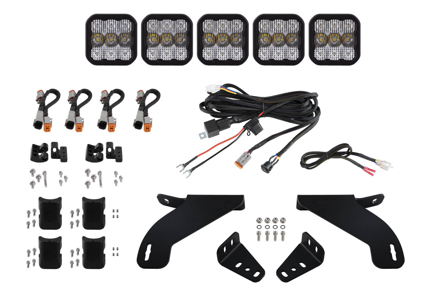 SS5 Grille CrossLink Lightbar Kit for 2021-2023 Ford F-150, Sport White Combo Diode Dynamics
