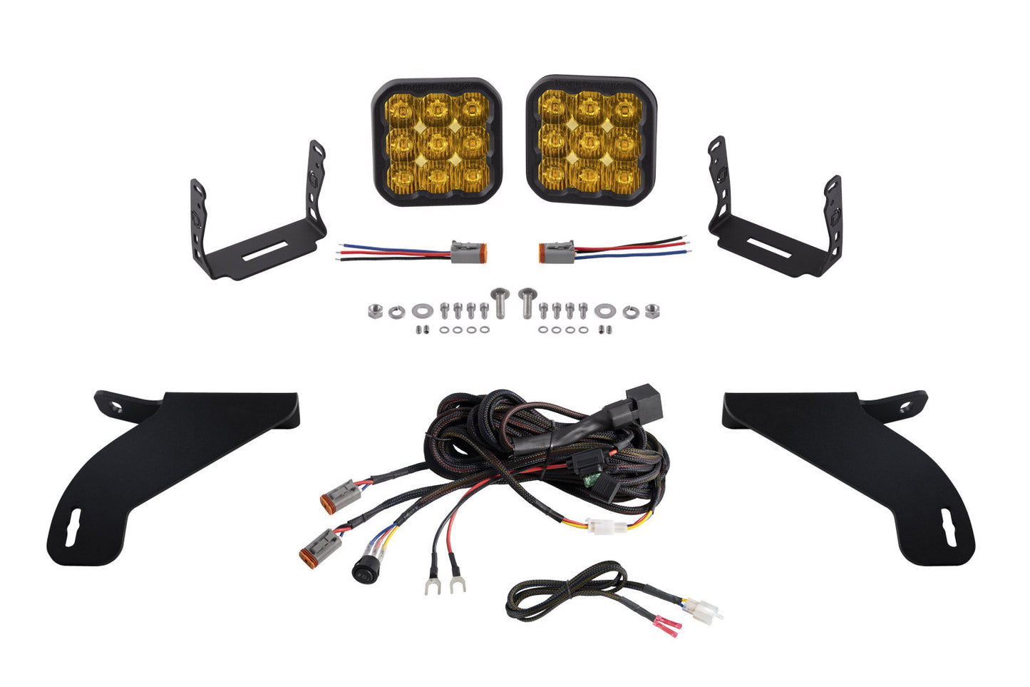 SS5 Bumper LED Pod Light Kit for 2021-2023 Ford F-150, Sport Yellow Driving Diode Dynamics