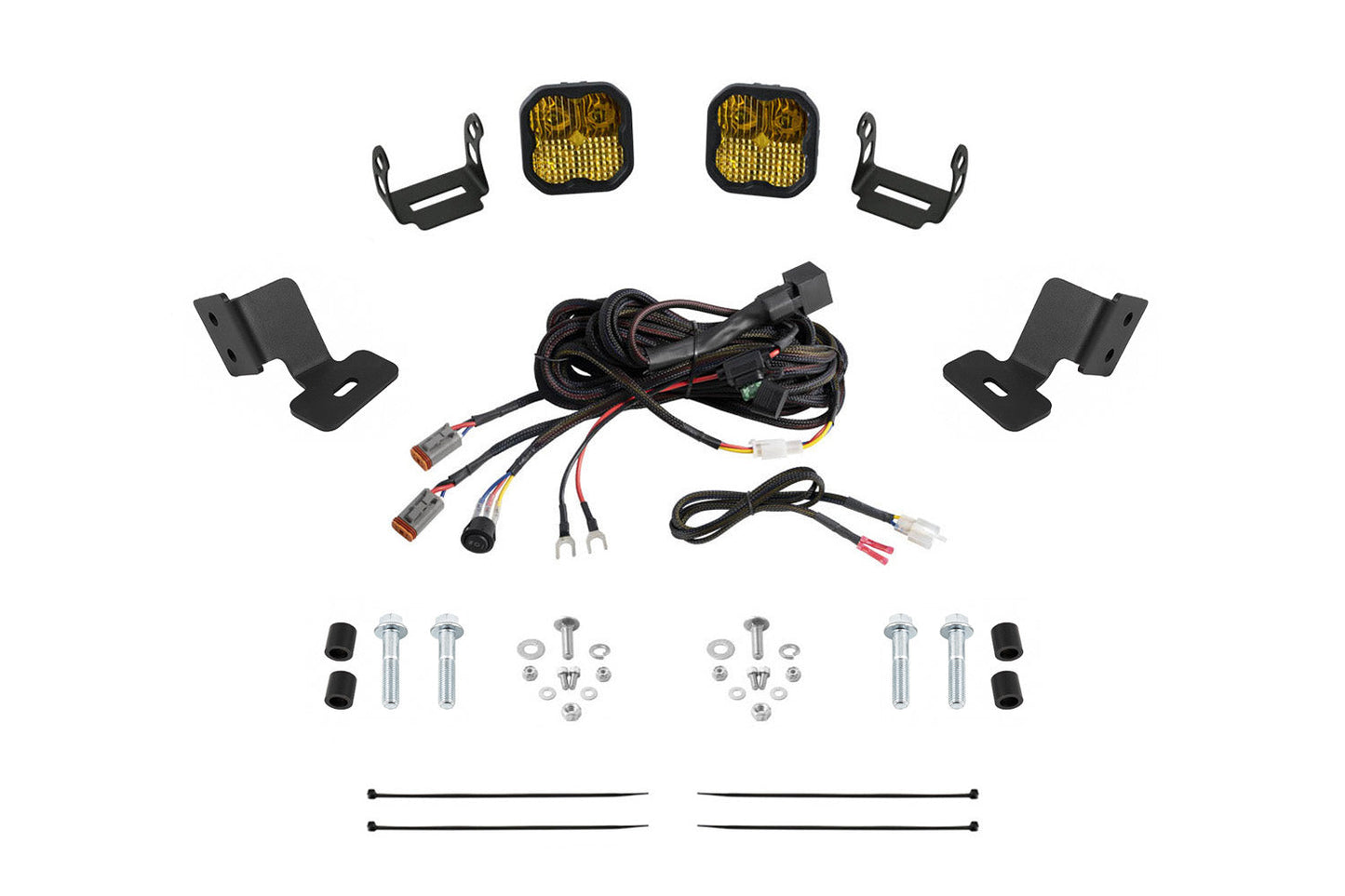 Stage Series A-Pillar Pod Kit for 2019-2024 Honda Talon, Yellow (3000K) SS3 Pro Pro Yellow Combo