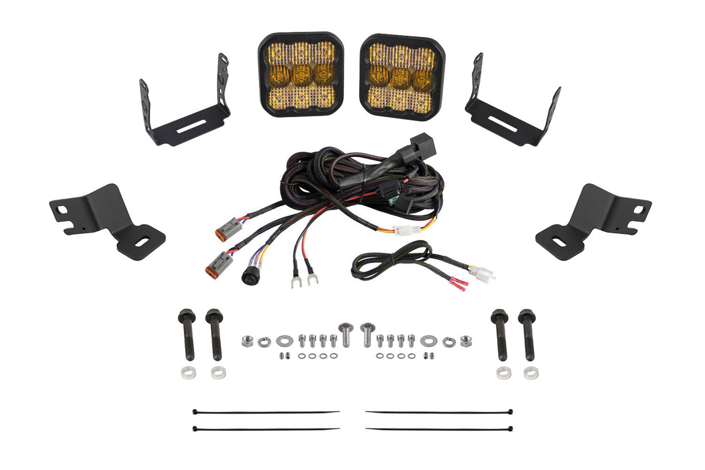 Stage Series A-Pillar Pod Kit for 2019-2023 Polaris RZR XP, Yellow (3000K) SS5 Sport Sport Yellow Combo