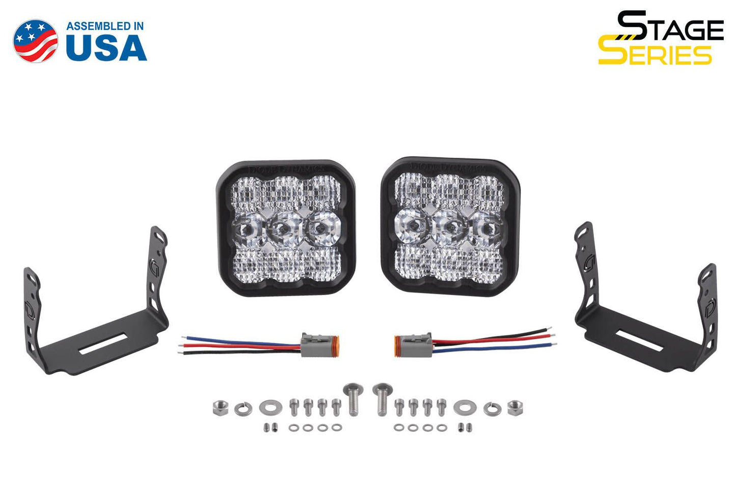 SS5 LED Pod Pro White Flood Pair Diode Dynamics