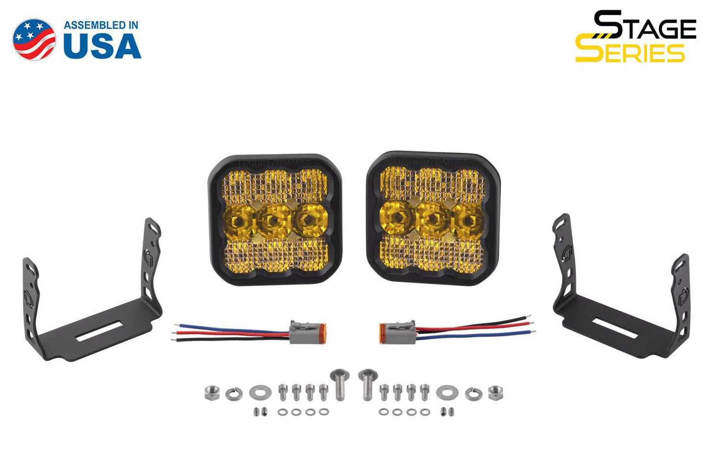SS5 LED Pod Pro Yellow Driving Pair Diode Dynamics