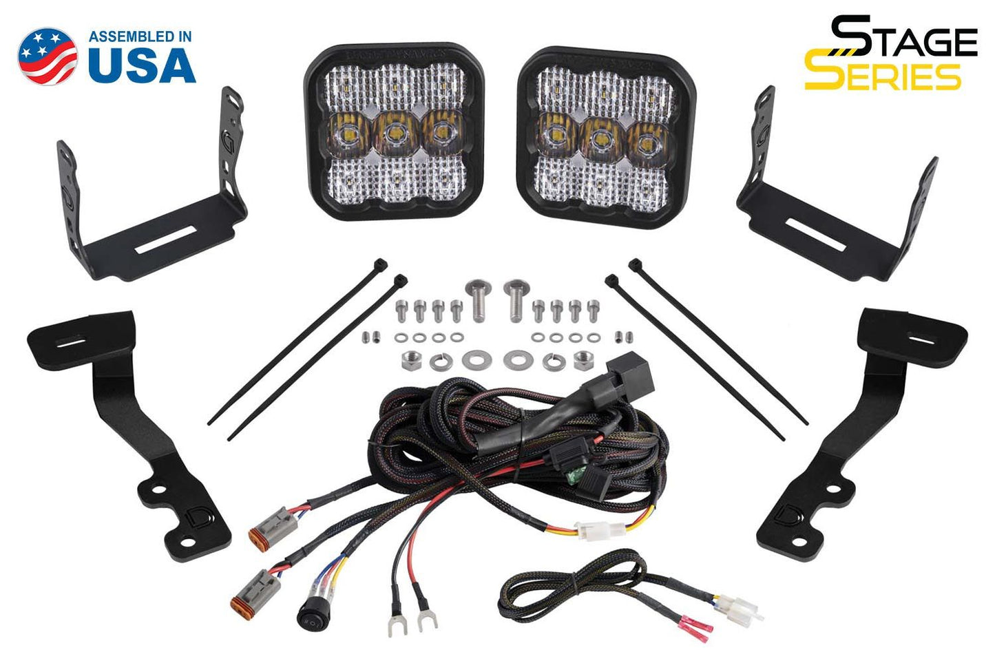 Stage Series Ditch Light Kit for 2022 Toyota Tundra SS5 Pro Diode Dymanics White Combo Diode Dymanics