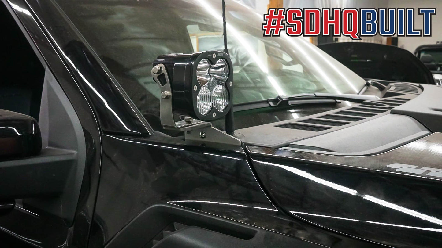 21-23 Ford Raptor SDHQ Built A-Pillar Light Mounts