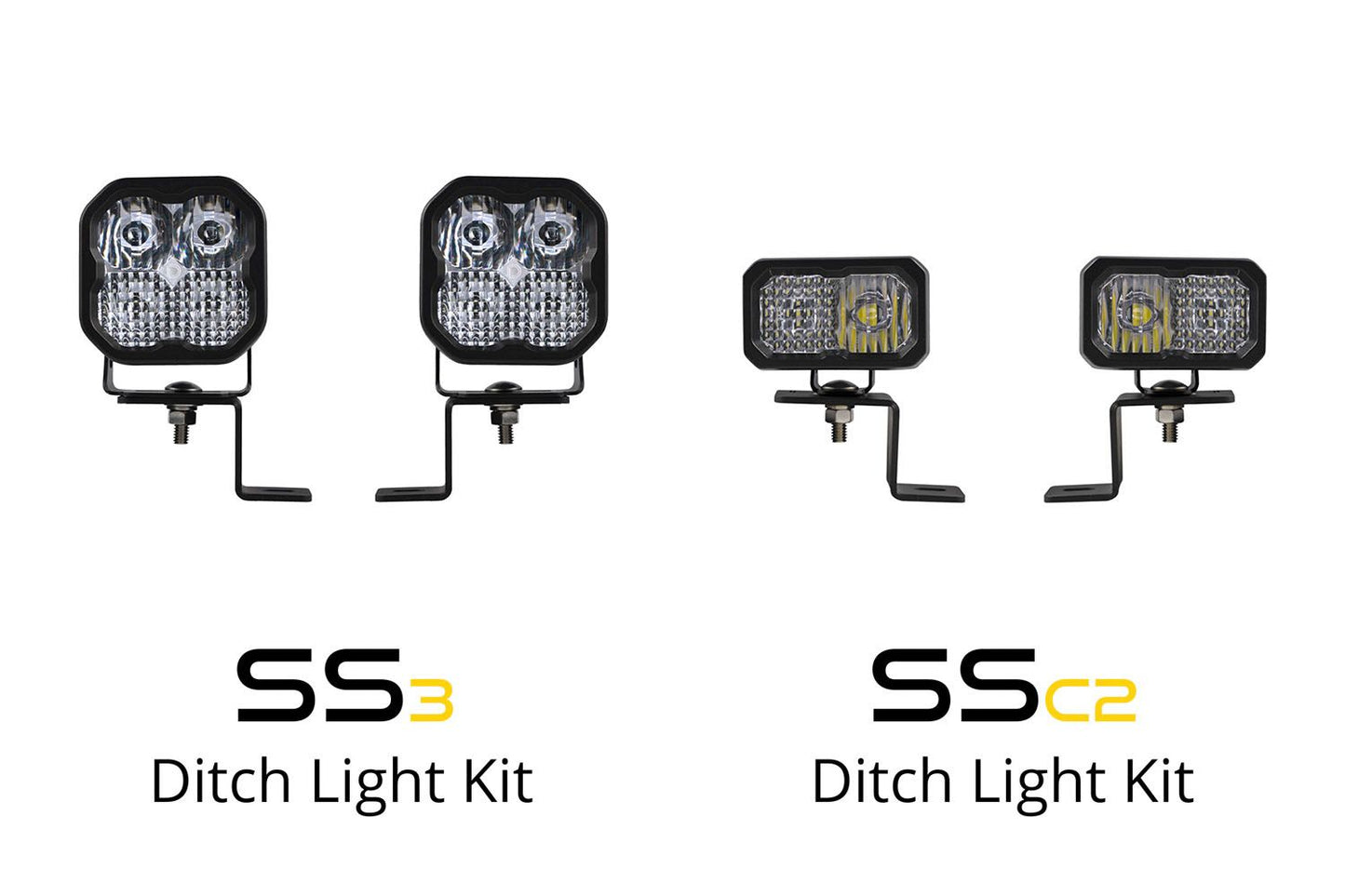 Stage Series Backlit Ditch Light Kit for 2021-2025 Ford F-150, SS3 Sport White Combo Diode Dynamics