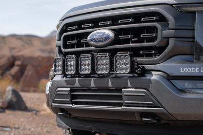 SS5 Grille CrossLink Lightbar Kit for 2021-2023 Ford F-150, Pro Yellow Combo Diode Dynamics