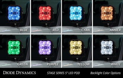 Stage Series Ditch Light Kit for 2022 Toyota Tundra SS5 Pro Diode Dymanics Yellow Combo Diode Dymanics