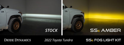 SS6 LED Fog Light Kit for 2022-2025 Toyota Tundra - Amber SAE Fog