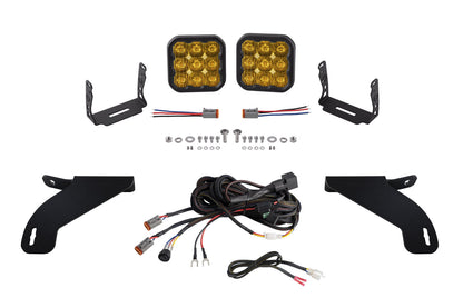 SS5 Bumper LED Pod Light Kit for 2021-2023 Ford F-150, Sport Yellow Driving Diode Dynamics