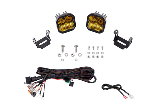 Stage Series Backlit Ditch Light Kit for 2021-2025 Ford F-150, SS3 Sport Yellow Combo Diode Dynamics