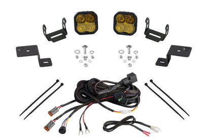 Stage Series Backlit Ditch Light Kit for 2021-2025 Ford F-150, SS3 Pro Yellow Combo Diode Dynamics