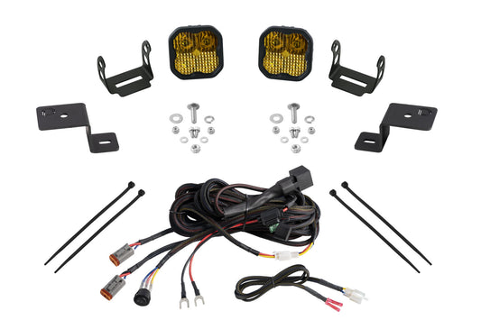 Stage Series Backlit Ditch Light Kit for 2021-2025 Ford F-150, SS3 Pro Yellow Combo Diode Dynamics