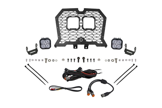 Stage Series LED Grille Kit for 2021-2024 Polaris RZR Trail, Cool White (6000K) Pro White SAE Fog