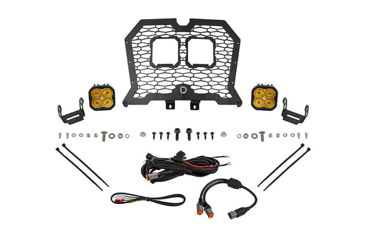 Stage Series LED Grille Kit for 2021-2024 Polaris RZR Trail, Yellow (3000K) Pro Yellow SAE Fog