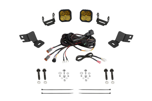 Stage Series A-Pillar Pod Kit for 2021-2024 Polaris RZR Trail, Yellow (3000K) SS3 Sport Sport Yellow Combo