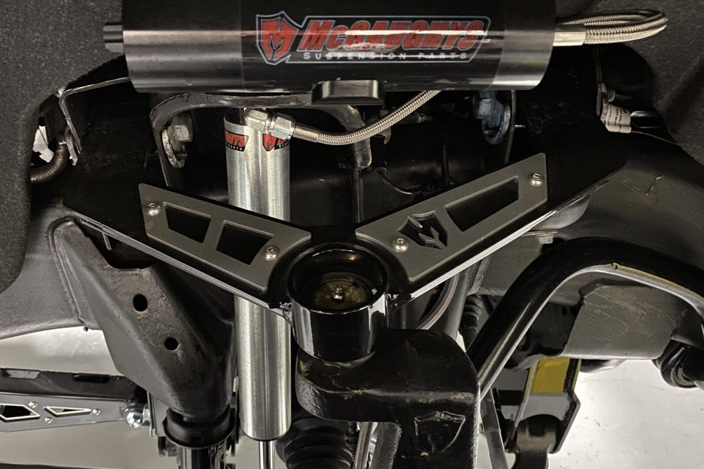 McGaughy's - Front Upper Shock Reservoir Mounts, 2011-2025 GM Truck 2500/3500
