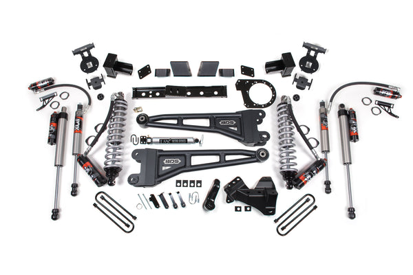 6 Inch Lift Kit w/ 4-Link |FOX 2.5 Performance Elite Coil-Over Conversion | Ford F250/F350 Super Duty (17-19) 4WD | Diesel