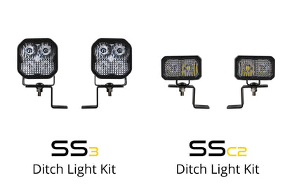 Stage Series Backlit Ditch Light Kit for 2021-2025 Ford F-150, SS3 Sport White Combo Diode Dynamics